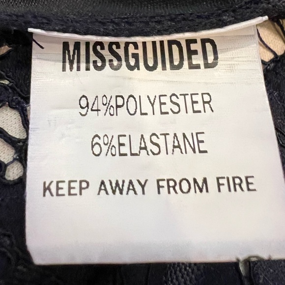 MISSGUIDED DRESS NAVY SIZE:14. BUST:15.5” WAIST:15” - Picture 9 of 13